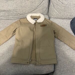 Columbia Tan Jean Jacket with Sherpa Collar